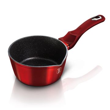 Cratita din aluminiu cu invelis antiaderent de marmura, Ø16 cm, Metallic Line Burgundy
