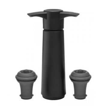 Pompa vacuum vin inox + 2 dopuri APS 15x3.5 cm