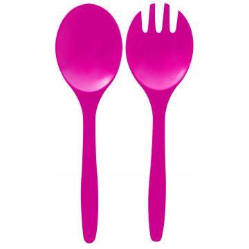 Set 2 linguri pentru salata Mini Twins, 23 cm-Magenta