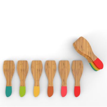 Set 6 Spatule Bambus, Multicolor