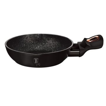 Tigaie din aluminiu cu invelis antiaderent de marmura, Ø16 cm, Black Rose