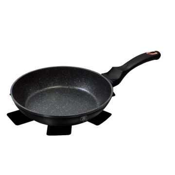Tigaie din aluminiu cu invelis antiaderent de marmura, Ø20 cm, Black Rose