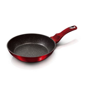 Tigaie din aluminiu cu invelis antiaderent de marmura, Ø20 cm, Metallic Line Burgundy