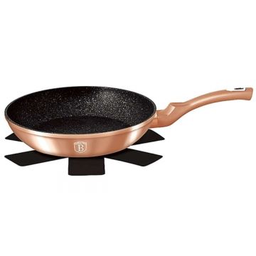 Tigaie din aluminiu cu invelis antiaderent de marmura, Ø26 cm, Metallic Line Rose Gold