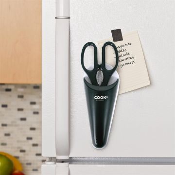 Foarfeca multifunctionala cu suport magnetic, gri