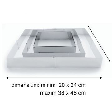 Forma de copt inox cu margini extensibile-Ibili