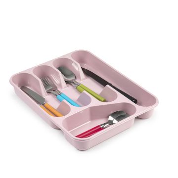 Organizator tacamuri sertar, 27 x 33,5 x 4,5 cm, roz, Basic, Surt Vrm