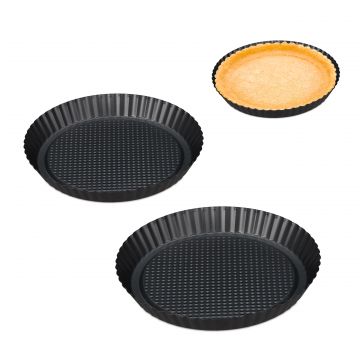 Set 3 buc tava rotunda pentru tarta, diametru 21 cm, 26 cm, 28 cm