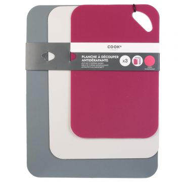 Set 3 bucati placi flexibile, pentru tocat alimente, lungime max 38 cm