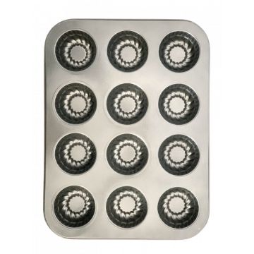 Tava pentru copt, briose, 12 forme