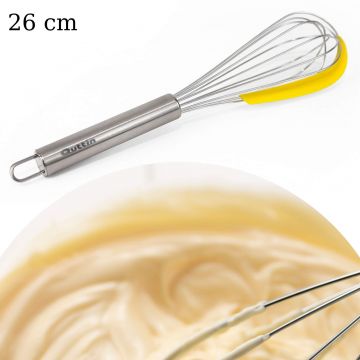Tel inox de batut cu lama de silicon-26 cm-Quttin