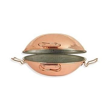 Cataplana din Cupru Ø30cm Vas Dublu Fructe de Mare si Porc 5-6 Persoane