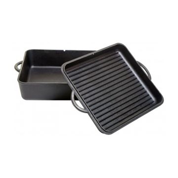 Ceaun din fonta dreptunghiular cu capac - cuptor olandez Camp Chef 33 cm 7,6 litri CC-DO13S