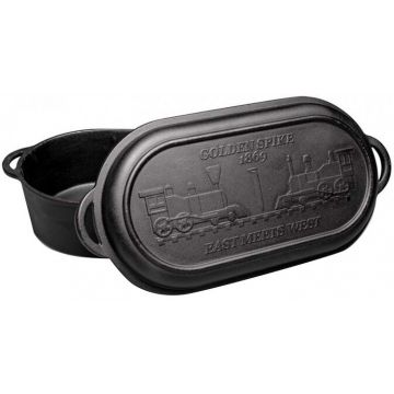 Ceaun oval din fonta cu capac - cuptor olandez Camp Chef 11 litri CC-DOOV18