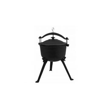 Ceaun vanatoresc din fonta cu capac 7.5 L