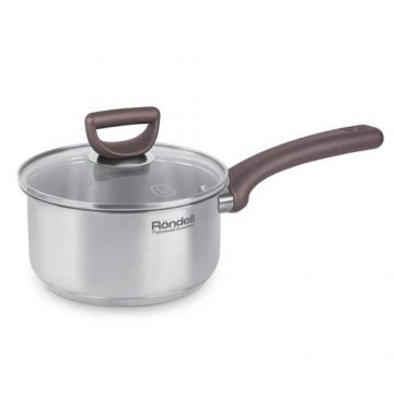 Cratita cu capac RONDELL Fest RDS-1319, 0,9L, 14cm, Otel inoxidabil, Gri Cratita cu capac RONDELL Fest RDS-1319, 0,9L, 14cm, Otel inoxidabil, Gri