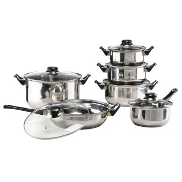 HI Set vase de gătit 12 piese oțel inoxidabil
