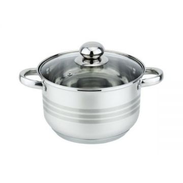 Oala cu capac Floria ZLN-4069, Inox, 24 x 15cm, 5.5L