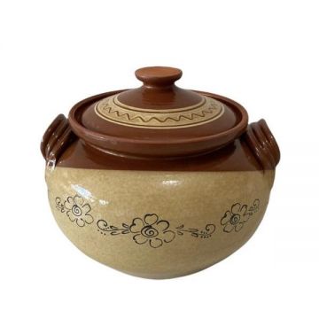 Oala de lut, ceramica pentru sarmale,10 litri