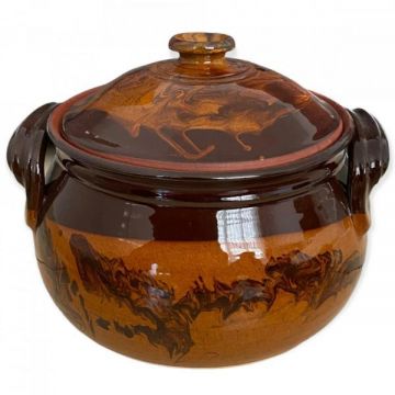 Oala de lut,ceramica pentru sarmale, 7 litri - Ceramica Martinescu