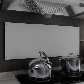 Panou antistropi bucătărie alb 100x40 cm sticlă securizată