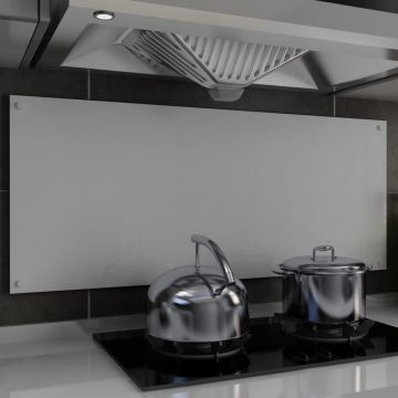 Panou antistropi bucătărie alb 120x50 cm sticlă securizată