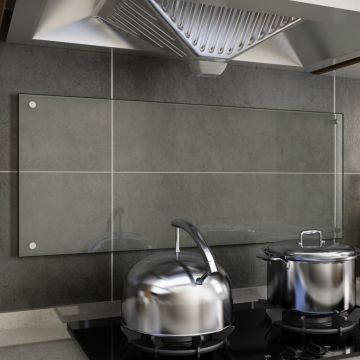 Panou antistropi bucătărie transparent 100x40cm sticlă securiz.