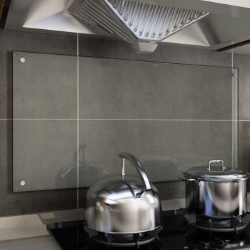 Panou antistropi bucătărie transparent 100x50cm sticlă securiz.