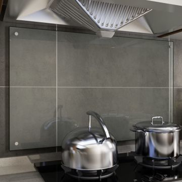 Panou antistropi bucătărie transparent 100x60cm sticlă securiz.