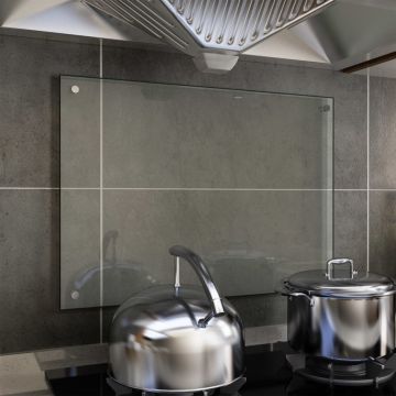 Panou antistropi bucătărie transparent 70x50cm sticlă securiz.