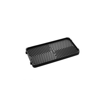 Plita antiaderenta cu doua fete neteda si grill 19 x 41,5 cm Cadac 98700-51