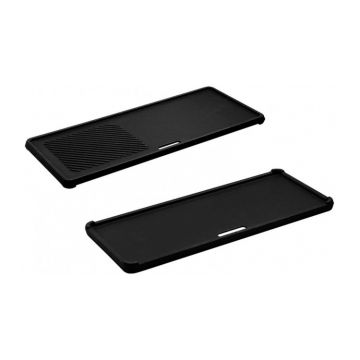 Plita din fonta cu 2 fete neteda si grill 42 x 20 x 1,5 cm pentru gratar Chicago 3 Enders 7899