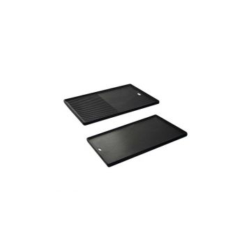 Plita din fonta cu 2 fete neteda si grill 43 x 32 cm pentru gratar Monroe Pro 4 Enders 7893