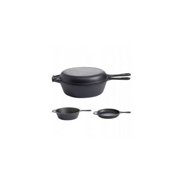 Set 2 tigai din fonta cu maner ALL'GRILL 26 cm 9763
