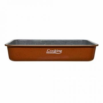 Tava cuptor HEINNER HR-BB-319, acoperire ceramica, 35 x 26 x 7 cm, Maro