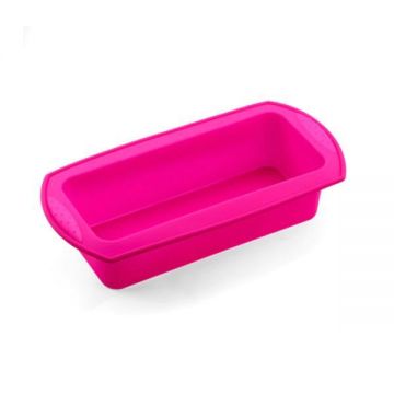 Tava de copt din silicon – 27 x 14 x 7 cm - Roz