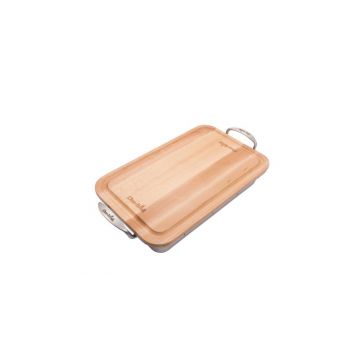 Tava din inox cu tocator de lemn Char-Broil 140014