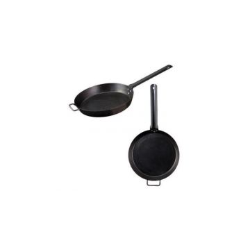 Tigaie adanca rotunda din otel carbon Lumberjack cu maner 40 cm Camp Chef CC-SLJ16