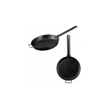 Tigaie adanca rotunda din otel carbon Lumberjack cu maner 50 cm Camp Chef CC-SLJ20