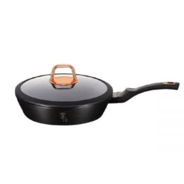 Tigaie cu capac adanca, 2.3 Litri, 24 cm, Black Rose Collection, Berlinger Haus, BH 1643
