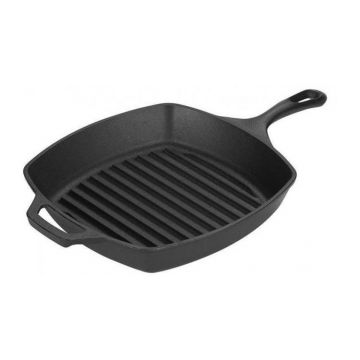 Tigaie grill adanca patrata din fonta cu maner Lodge 26,7 cm L-8SGP3