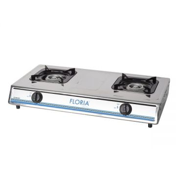 Aragaz plita inox Floria ZLN8365, 72x40x10cm, 2 ochiuri, GPL