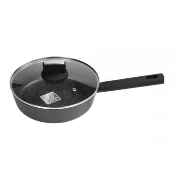 Cratita cu capac Zilan ZLN-0881, Negru, Marmura, 5 straturi, 26cm, Capacitate 3.1L