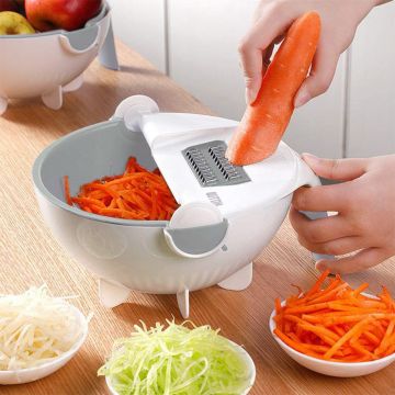 Dispozitiv cu razatoare pentru taiat legume si fructe, 9 in 1, Quttin
