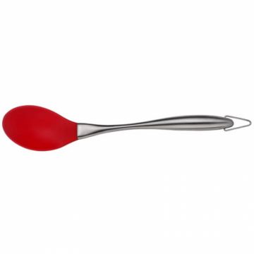 Lingura din silicon cu maner din inox Bohmann BH02-603, Rosie