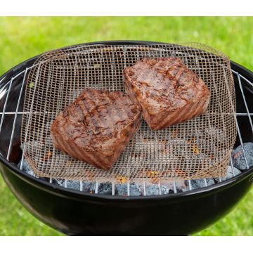 Plasa antiaderenta pentru gratar, cuptor, 30x30x3 cm, Happymax