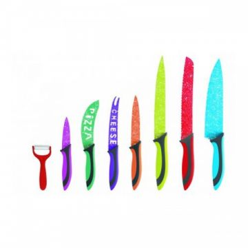 Set cutite 8 piese din inox, Floria, ZLN-1143, Multicolor