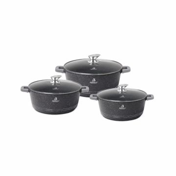 Set oale 12 piese Eisenbach Profesional EB-MBM2, Interior marmura, 24 28 32cm