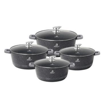 Set oale 16 piese Eisenbach Profesional EB-4SM2, Interior marmura, 20 24 28 32cm