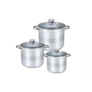 Set oale Floria ZLN-4045, Inox, 6 piese, pentru toate sursele de caldura
